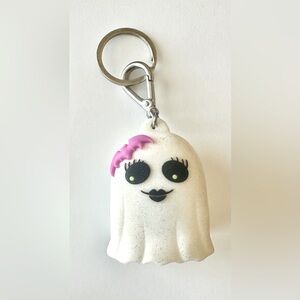 RARE Bath & Body Works Girl Ghost w/ Bow Hand Sanitizer Holder WORKING Lights